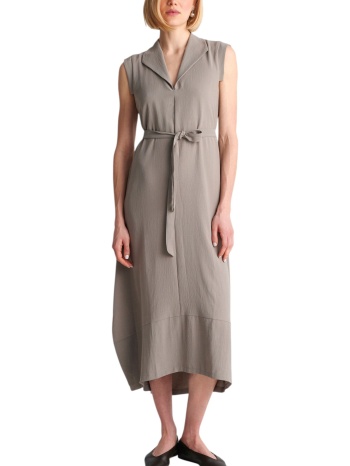 φόρεμα ale αμάνικο με ζώνη 82276751-grey γυναικείο