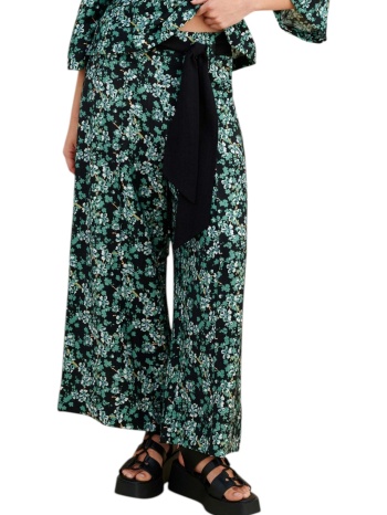 παντελόνι υφασμάτινο attrattivo ζιπ κιλότ φλοράλ με ζώνη