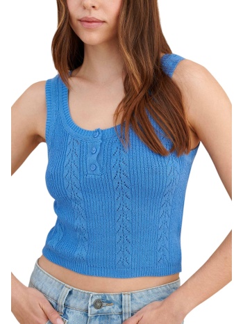 top attrattivo αμάνικο με κουμπιά 9p23438-blue γυναικείο