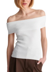 top ale μονόχρωμο 8p23418-white γυναικείο