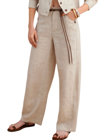 παντελόνι υφασμάτινο attrattivo λινό με ζωνάκι