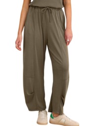 παντελόνι υφασμάτινο attrattivo με λάστιχο 9923292-khaki γυναικείο
