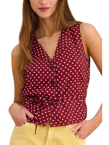 πουκάμισο κοντομάνικο attrattivo πουά 9923294-spice red