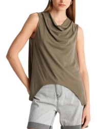 top ale ντραπέ με ασυμμετρία 8923040-khaki γυναικείο
