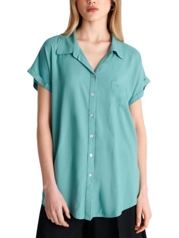 πουκάμισο κοντομάνικο ale μακρύ 8907952m-mint γυναικείο