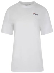 μπλούζα κοντομάνικη fila with small logo apunws26033-white γυναικείο