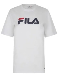 μπλούζα κοντομάνικη fila με μεγάλο τύπωμα apunws26034-white γυναικείο