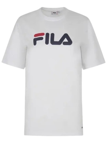 μπλούζα κοντομάνικη fila με μεγάλο τύπωμα apunws26034-white