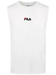 μπλούζα αμάνικη fila small logo apcdms25001-white ανδρικό