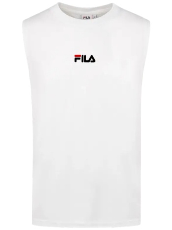 μπλούζα αμάνικη fila small logo apcdms25001-white ανδρικό