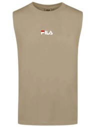 μπλούζα αμάνικη fila small logo apcdms25001-whtpep ανδρικό