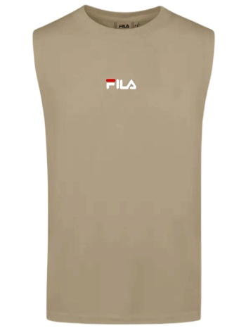 μπλούζα αμάνικη fila small logo apcdms25001-whtpep ανδρικό