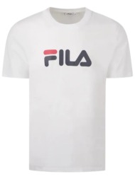 μπλούζα κοντομάνικη fila με τύπωμα στο στήθος apcdms25002-white ανδρικό
