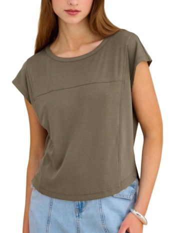 μπλούζα κοντομάνικη attrattivo κοντομάνικη μονόχρωμη