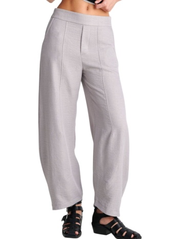 παντελόνι υφασμάτινο ale μονόχρωμο με λάστιχο 81014029-grey