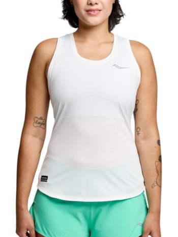 μπλούζα αμάνικη saucony stopwatch singlet saw800482-wh