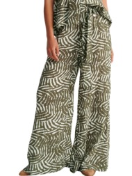 παντελόνι υφασμάτινο ale εμπριμέ με ζώνη 8923064-khaki γυναικείο