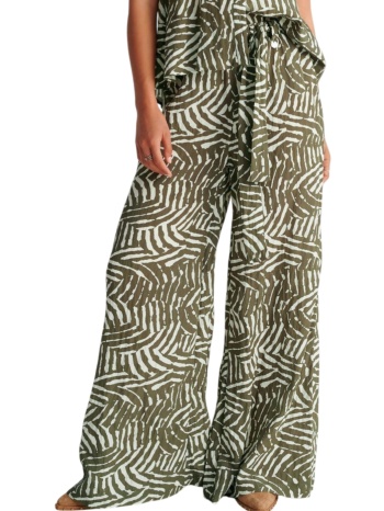 παντελόνι υφασμάτινο ale εμπριμέ με ζώνη 8923064-khaki