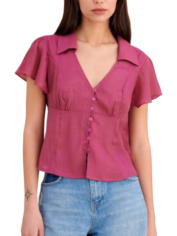 πουκάμισο κοντομάνικο attrattivo με βολάν στα μανίκια