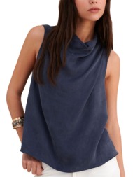 top attrattivo μονόχρωμο 9923700-grey blue γυναικείο