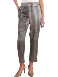 παντελόνι υφασμάτινο attrattivo με shiny ύφασμα 9923384-grey γυναικείο