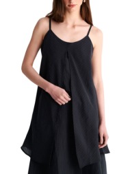 top ale ασύμμετρο ριγέ με λεπτή τιράντα 81077219-almost black γυναικείο