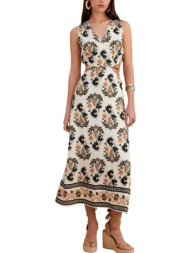 φόρεμα attrattivo μάξι φλοράλ με cut-out 9923141-multicolor γυναικείο