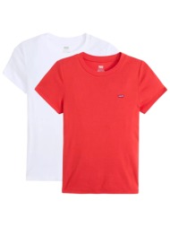 μπλούζα κοντομάνικη levi`s essential (2pack) 004ao0003-03 γυναικείο
