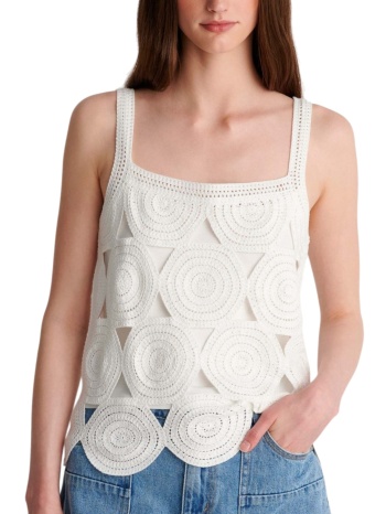top ale πλεκτή σετ με τοπ τιραντάκι 8p23421-white γυναικείο