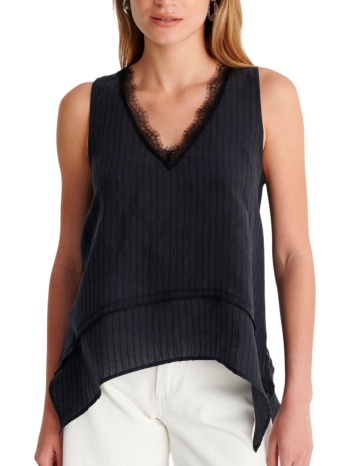 top ale αμάνικο ριγέ με δαντέλα 81077220-almost black σε προσφορά