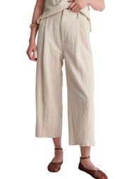 παντελόνι υφασμάτινο ale wide leg με πιέτες 8923060-ice γυναικείο