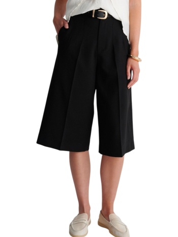 βερμούδα ale ψηλόμεση με ζώνη 8923186-black γυναικείο