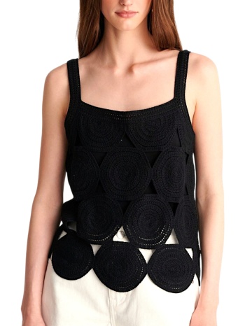 top ale πλεκτή σετ με τοπ τιραντάκι 8p23421-black γυναικείο