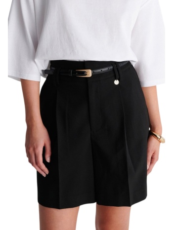 βερμούδα ale με ζώνη 8923185-black γυναικείο