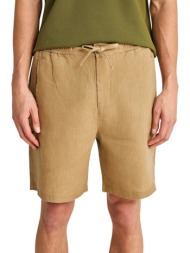 βερμούδα funky buddha λινή chino fbm013-009-03-warm sand ανδρικό