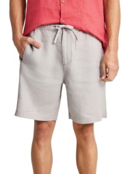 βερμούδα funky buddha λινή chino fbm013-009-03-grey ανδρικό