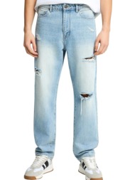 παντελόνι jean funky buddha mε destroyed εffects fbm013-090-02-lt blue ανδρικό