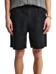 βερμούδα funky buddha λινή chino fbm013-009-03-black ανδρικό