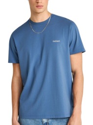 μπλούζα κοντομάνικη funky buddha μονόχρωμη fbm013-001-04-indigo ανδρικό