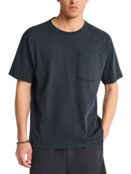 μπλούζα κοντομάνικη funky buddha relaxed fbm013-006-04-black ανδρικό