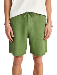 βερμούδα funky buddha λινή chino fbm013-009-03-olive green ανδρικό