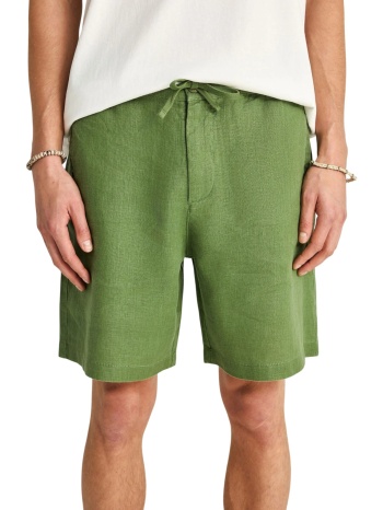 βερμούδα funky buddha λινή chino fbm013-009-03-olive green