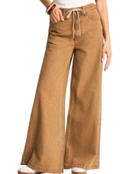 παντελόνι jean funky buddha wide leg fbl013-170-02-brown sugar γυναικείο
