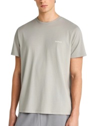 μπλούζα κοντομάνικη funky buddha μονόχρωμη fbm013-001-04-grey ανδρικό