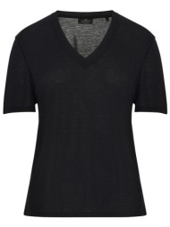 μπλούζα κοντομάνικη funky buddha με v λαιμόκοψη fbl013-167-04-black γυναικείο