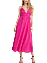 φόρεμα funky buddha μάξι fbl013-129-13-fuchsia γυναικείο
