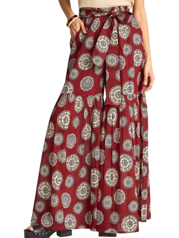 παντελόνι υφασμάτινο funky buddha ψηλόμεση wide leg
