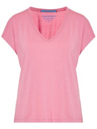 μπλούζα κοντομάνικη funky buddha με v λαιμόκοψη fbl013-111-04-cashmere rose γυναικείο