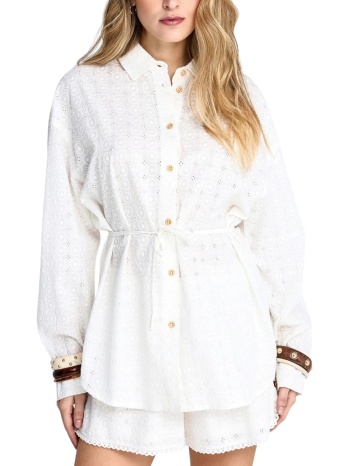 πουκάμισο μακρυμάνικο funky buddha embroidery από βαμβάκι