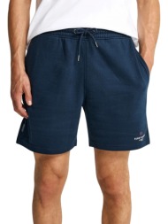 βερμούδα funky buddha αθλητική με λογότυπο fbm013-054-03-navy ανδρικό